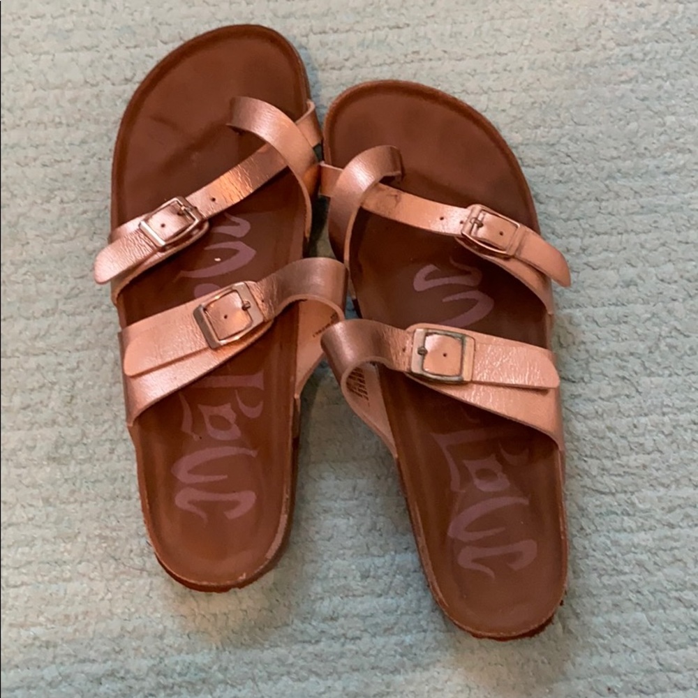 Rose gold sandals